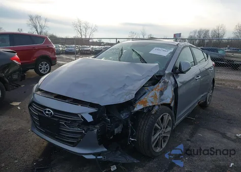 2017 Hyundai Elantra Limited z USA, uszkodzony, nr VIN 5NPD84LF5HH016596